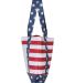 OAD Bags OAD5052 Americana Beach Tote in Red/ white/ blue side view