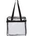 OAD Bags OAD5005 OAD Clear Tote with Zippered Top in Black back view