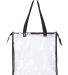 OAD Bags OAD5006 OAD Clear Zippered Tote with Full in Black back view