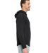 Swannies SWC100 Camden Hooded Pullover in Black/ heather side view