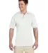 Jerzees J100 Adult Cotton Jersey Polo in White front view