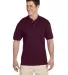 Jerzees J100 Adult Cotton Jersey Polo in Maroon front view