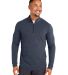 Swannies SWE500 Emery Quarter-Zip Pullover in Navy heather front view
