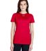 Under Armour 1305510 Women's Locker 2.0 T-Shirt in Red/ metallic silver front view