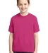 29B Jerzees Youth Heavyweight 50/50 Blend T-Shirt in Cyber pink front view