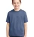 29B Jerzees Youth Heavyweight 50/50 Blend T-Shirt in Vintage heather blue front view