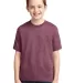 29B Jerzees Youth Heavyweight 50/50 Blend T-Shirt in Vintage heather maroon front view