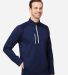 Zero Restriction L330 Quarter-Zip Pullover in Navy/ metallic silver