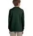 29BL Jerzees Youth Long-Sleeve Heavyweight 50/50 B in Forest green back view