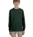 29BL Jerzees Youth Long-Sleeve Heavyweight 50/50 B in Forest green front view