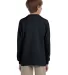 29BL Jerzees Youth Long-Sleeve Heavyweight 50/50 B in Black back view