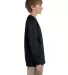 29BL Jerzees Youth Long-Sleeve Heavyweight 50/50 B in Black side view
