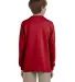 29BL Jerzees Youth Long-Sleeve Heavyweight 50/50 B in True red back view
