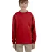 29BL Jerzees Youth Long-Sleeve Heavyweight 50/50 B in True red front view