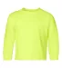29BL Jerzees Youth Long-Sleeve Heavyweight 50/50 B in Safety green front view