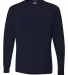 29LS Jerzees Adult Long-Sleeve Heavyweight 50/50 B Black front view