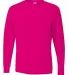 29LS Jerzees Adult Long-Sleeve Heavyweight 50/50 B Cyber Pink front view
