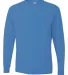 29LS Jerzees Adult Long-Sleeve Heavyweight 50/50 B Columbia Blue front view