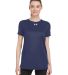 Under Armour 1376847 Women's Team Tech™ T-Shirt in Midnight navy/ white front view