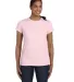 5680 Hanes® Ladies' Heavyweight T-Shirt Pale Pink front view