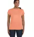 5680 Hanes® Ladies' Heavyweight T-Shirt Candy Orange front view