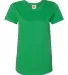 5680 Hanes® Ladies' Heavyweight T-Shirt Shamrock Green front view
