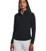 Under Armour 1377332 Women's Playoff Quarter-Zip P in Blk/ mt slv _001 front view