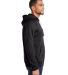 Under Armour 1379757 Rival Fleece Hooded Sweatshir in Black/ white_001 side view