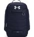 Under Armour 1378413 Contain Laptop Backpack 2.0 in Midnight navy/ metallic silver front view