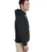 4997 Jerzees Adult Super Sweats® Hooded Pullover  in Black side view