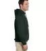 4997 Jerzees Adult Super Sweats® Hooded Pullover  in Forest green side view