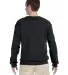 Jerzees 562 Adult NuBlend Crewneck Sweatshirt in Black back view