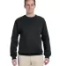 Jerzees 562 Adult NuBlend Crewneck Sweatshirt in Black front view