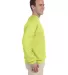 Jerzees 562 Adult NuBlend Crewneck Sweatshirt in Safety green side view