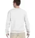 Jerzees 562 Adult NuBlend Crewneck Sweatshirt in White back view