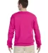 Jerzees 562 Adult NuBlend Crewneck Sweatshirt in Cyber pink back view