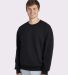 Jerzees 562 Adult NuBlend Crewneck Sweatshirt in Black side view