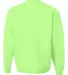 562 Jerzees Adult NuBlend® Crewneck Sweatshirt Neon Green back view