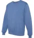 Jerzees 562 Adult NuBlend Crewneck Sweatshirt in Vintage heather blue side view