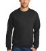Jerzees 562 Adult NuBlend Crewneck Sweatshirt in Black front view