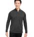 Spyder S17997 Mission Half-Zip Pullover in Black jasper front view