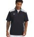 Under Armour 1389612 Motivate 3.0 Short Sleeve Hal in Black/ m g/ white front view
