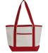 OAD Bags OAD102 Promotional Heavyweight Medium Bea in Natural/red front view