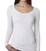 Next Level 6731 Tri-Blend Long Sleeve Scoop Tee in Heather white front view