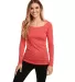 Next Level 6731 Tri-Blend Long Sleeve Scoop Tee in Vintage red front view