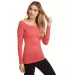 Next Level 6731 Tri-Blend Long Sleeve Scoop Tee in Vintage red side view