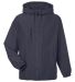 Harriton M73 Unisex Flex Twill Hooded Jacket in Dark charcoal