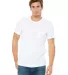 BELLA+CANVAS 3021 Unisex Cotton Pocket Tee in White front view