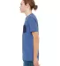 BELLA+CANVAS 3021 Unisex Cotton Pocket Tee in Hthr tr roy/ nvy side view