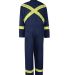 Bulwark CECT Men's Classic Coverall with Reflectiv in Navy/ yellow trim